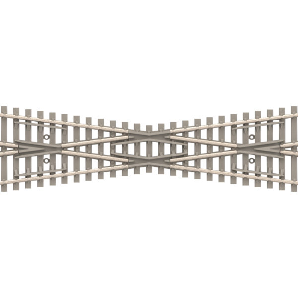 Minitrix Crossing - 15° with Concrete Ties Length 129.8 mm / 5-1/8"