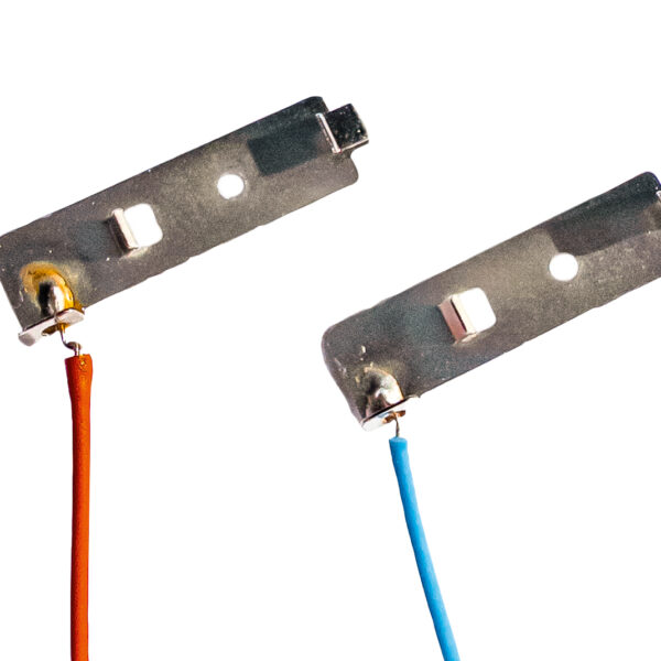 Two Feeder Clips, Single Conductor, for Track with Concrete Ties